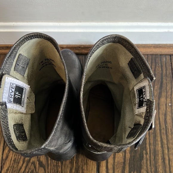 FRYE ENGINEER MOTO 7B Black/ Gold - Picture 3 of 14